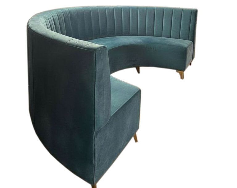 Banco corrido con respaldo CIRCULAR